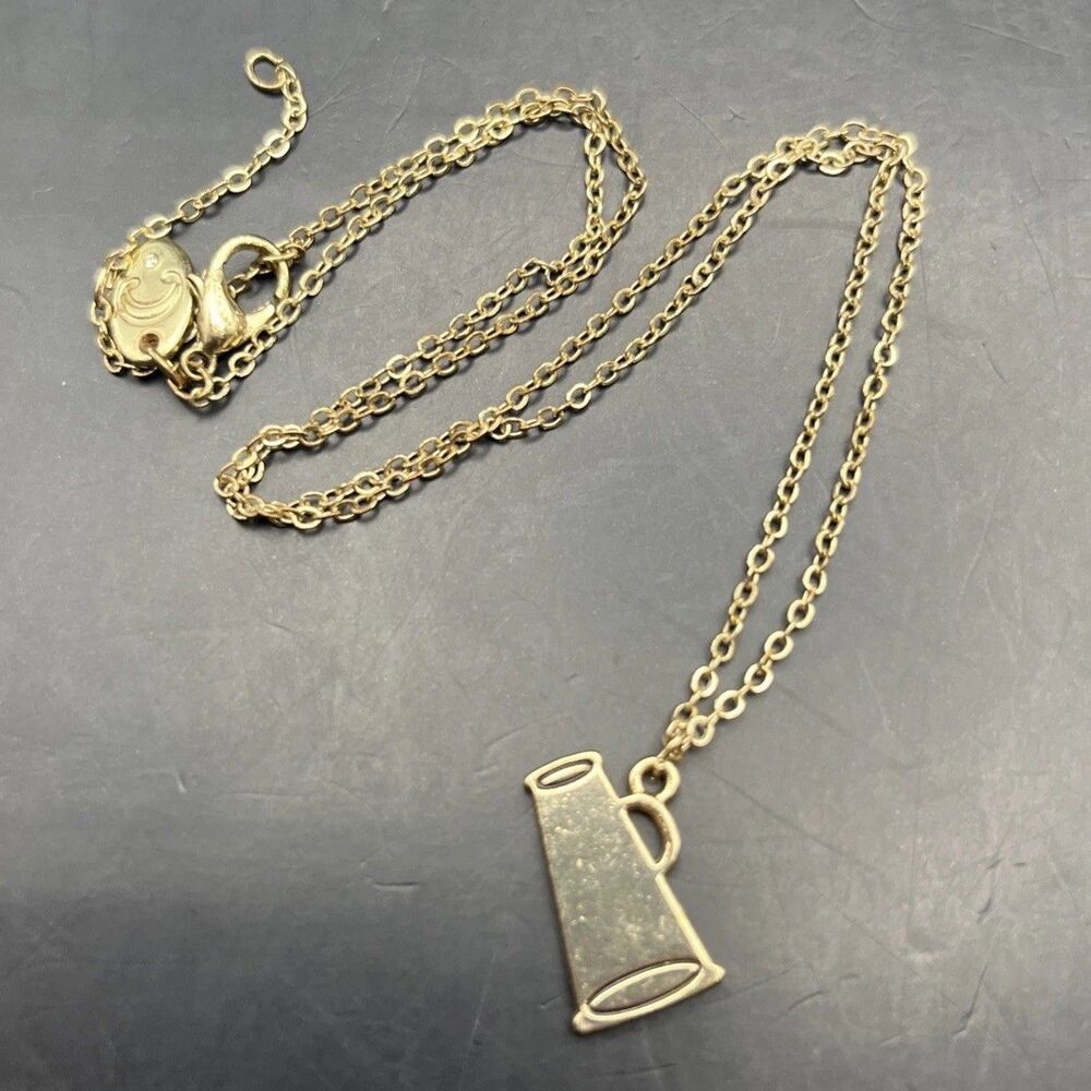 Charming Charlie Megaphone Pendant Necklace Cheer Pep Rally School Theme